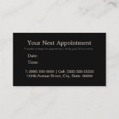 Elegant black and faux liquid gold afspraak car afsprakenkaartje (Achterkant)