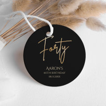 Elegant Black and Gold 40th Birthday Party