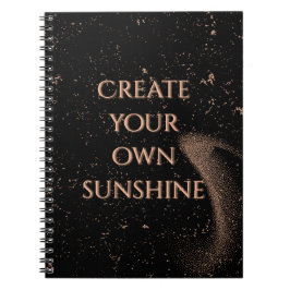 Elegant Black and Gold Aesthetic Notebook Notitieboek