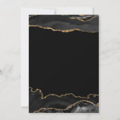 Elegant Black and Gold Agate Graduparty Kaart (Achterkant)