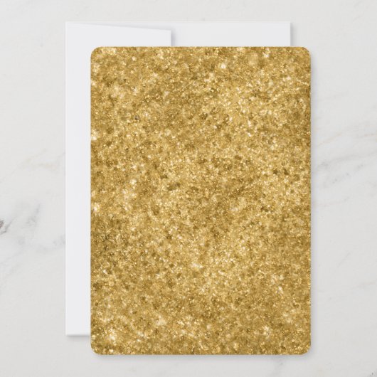 Elegant Black and Gold Art Deco Archway Wedding Bedankkaart (Achterkant)