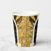 Elegant Black and Gold Art Deco Archway Wedding Papieren Bekers (Rechts)