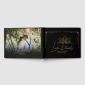 Elegant Black and Gold Art Deco Wedding Gastenboek (Volledig)