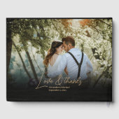 Elegant Black and Gold Art Deco Wedding Gastenboek (Achterkant)