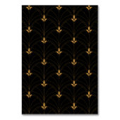 Elegant Black and Gold Art Deco Wedding Kaart (Achterkant)