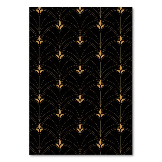 Elegant Black and Gold Art Deco Wedding Kaart (Achterkant)