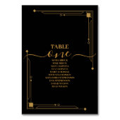 Elegant Black and Gold Art Deco Wedding Kaart (Voorkant)