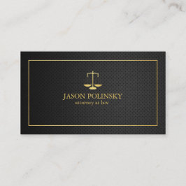 Elegant Black and Gold Attorney Act Visitekaartje