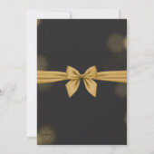 Elegant Black and Gold birthday Invitation Kaart (Achterkant)