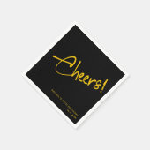 Elegant Black and Gold Birthday Party Servet (Hoek)