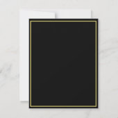 Elegant Black and Gold Budget Retirement Bedankkaart (Achterkant)