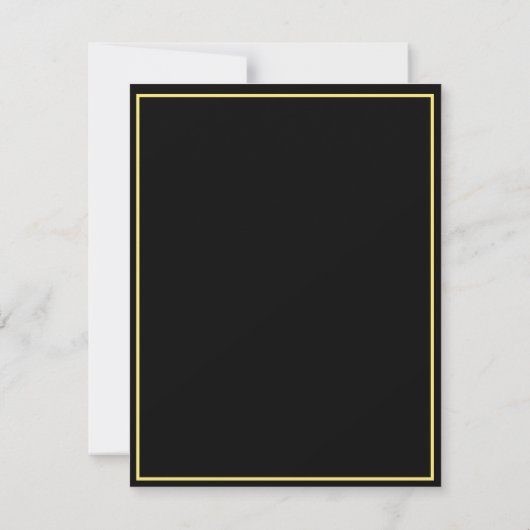 Elegant Black and Gold Budget Retirement Bedankkaart (Achterkant)