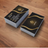 Elegant Black and Gold Business Card Visitekaartje