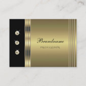 Elegant Black and Gold Effect Sparging Diamonds Visitekaartje (Voorkant)
