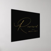 Elegant Black and Gold Foil Wedding Reserved Sign Folie Afdrukken (Laagn)