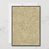 Elegant Black and Gold Glitter 100th Birthday Kaart (Achterkant)