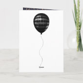 Elegant Black and Gold Glitter Balloons Birthday Kaart (Achterkant)