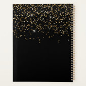 Elegant Black and Gold Glitter Salon Business Planner (Achterkant)