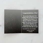 Elegant Black and Gold Graduation Kaart (Binnen)
