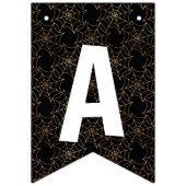 Elegant Black and Gold Halloween Party Vlaggetjes (Tweede vlag)