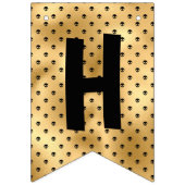 Elegant Black and Gold Halloween Party Vlaggetjes (Eerste vlag)