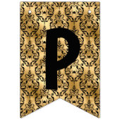 Elegant Black and Gold Halloween Party Vlaggetjes (Derde vlag)