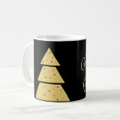 Elegant Black and Gold Holiday Koffiemok (Voorkant links)