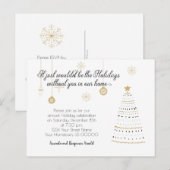 Elegant Black and Gold kerstfeestdag Briefkaart (Voorkant / Achterkant)