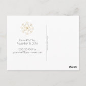 Elegant Black and Gold kerstfeestdag Briefkaart (Achterkant)