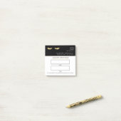 Elegant black and gold Lash appointment Post-it® Notes (Op bureau)