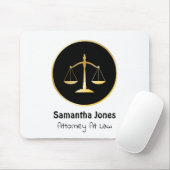 Elegant Black and Gold Lawyer Scale of Justice Muismat (Met muis)