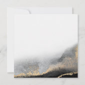 Elegant Black and Gold Marble Opulence Wedding Kaart (Achterkant)