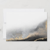 Elegant Black and Gold Marble Rehearsal Dinner Kaart (Achterkant)