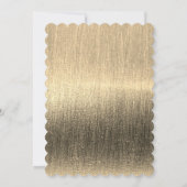 Elegant Black and Gold Metallic Wedding Kaart (Achterkant)