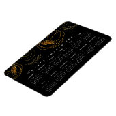 Elegant Black and Gold minimalist Agenda 2023 Magneet (Linkerzijde)