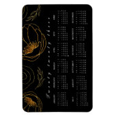 Elegant Black and Gold minimalist Agenda 2023 Magneet (Verticaal)