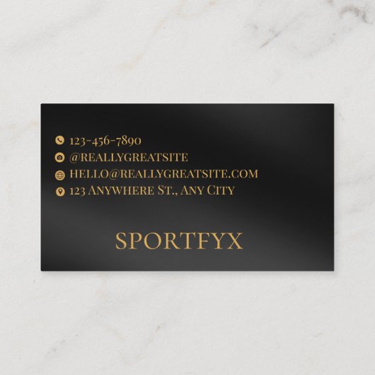 Elegant Black and Gold Minimalist Business Card |  Visitekaartje (Achterkant)