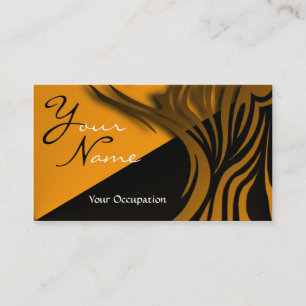 Elegant Black and Gold Monogram Card Visitekaartje