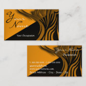 Elegant Black and Gold Monogram Card Visitekaartje (Voorkant / Achterkant)