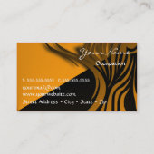 Elegant Black and Gold Monogram Card Visitekaartje (Achterkant)
