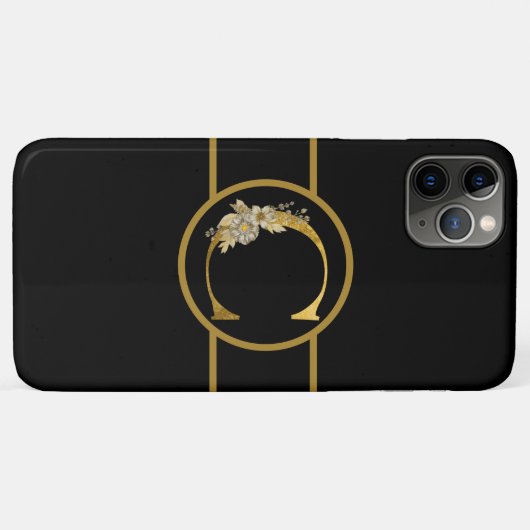 Elegant Black and Gold Monogram Letter "C" Case-Mate iPhone Case (Achterkant (horizontaal))