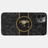 Elegant Black and Gold Monogram Letter "F" Case-Mate iPhone Case (Achterkant (horizontaal))