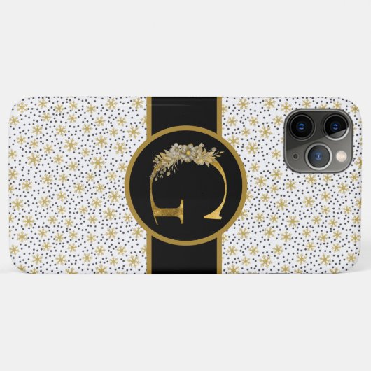 Elegant Black and Gold Monogram Letter "G" Case-Mate iPhone Case (Achterkant (horizontaal))