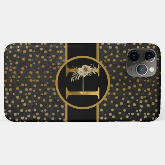 Elegant Black and Gold Monogram Letter "H" Case-Mate iPhone Case (Achterkant (horizontaal))