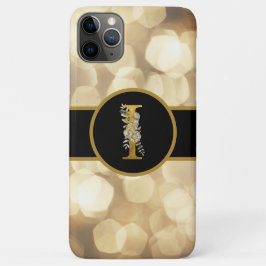 Elegant Black and Gold Monogram Letter "I" Case-Mate iPhone Case