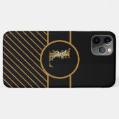 Elegant Black and Gold Monogram Letter "L" Case-Mate iPhone Case (Achterkant (horizontaal))