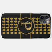 Elegant Black and Gold Monogram Letter "P" Case-Mate iPhone Case (Achterkant (horizontaal))