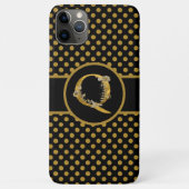 Elegant Black and Gold Monogram Letter "Q" Case-Mate iPhone Case (Achterkant)