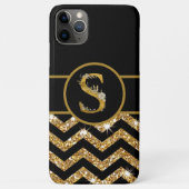Elegant Black and Gold Monogram Letter "S" Case-Mate iPhone Case (Achterkant)