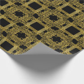 Elegant Black and Gold Ornate Christmas Wrapping P Cadeaupapier (Hoek)